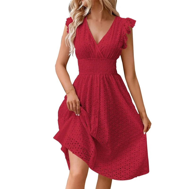 🌴 Chic Summer Lace Dress – Light, Breezy & Beautifully Feminine
