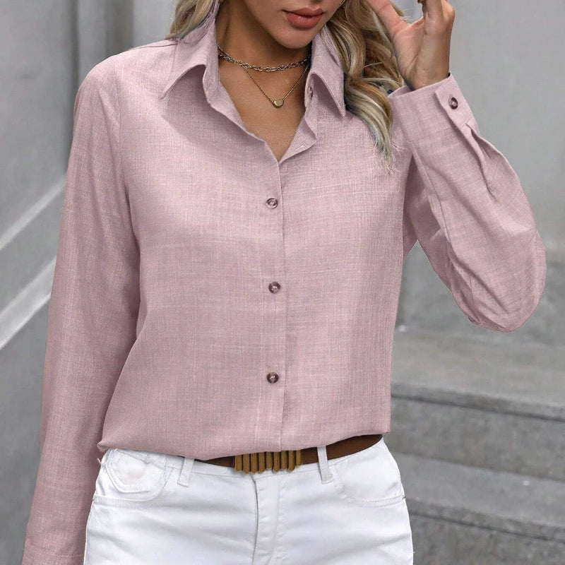 Loose Fit Blouse for Women – Casual Streetwear Long Sleeve Shirt for Spring & Autumn