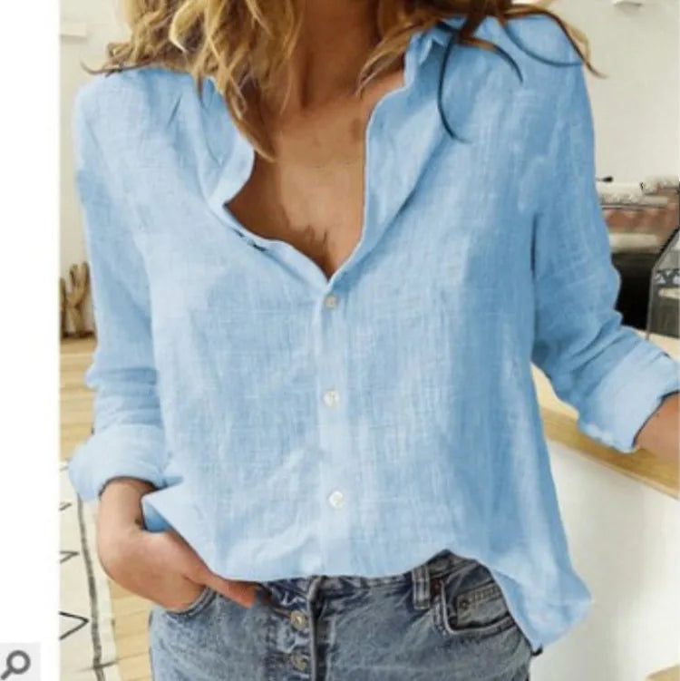 Soft & Stylish Print Shirt – Long Sleeve Cotton Top for All-Day Comfort