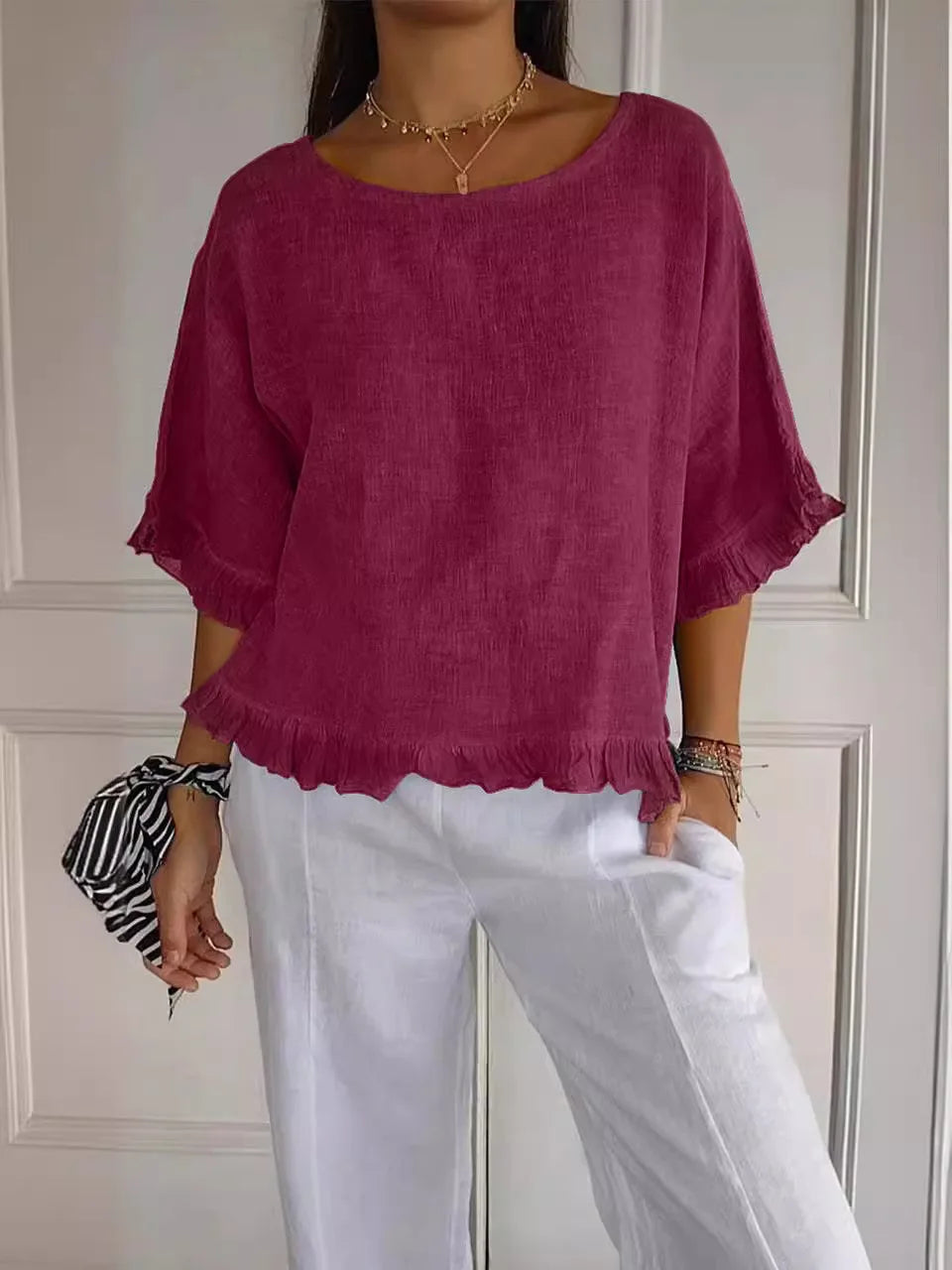 Cotton Linen Blouse – Breathable, Chic & Effortlessly Stylish